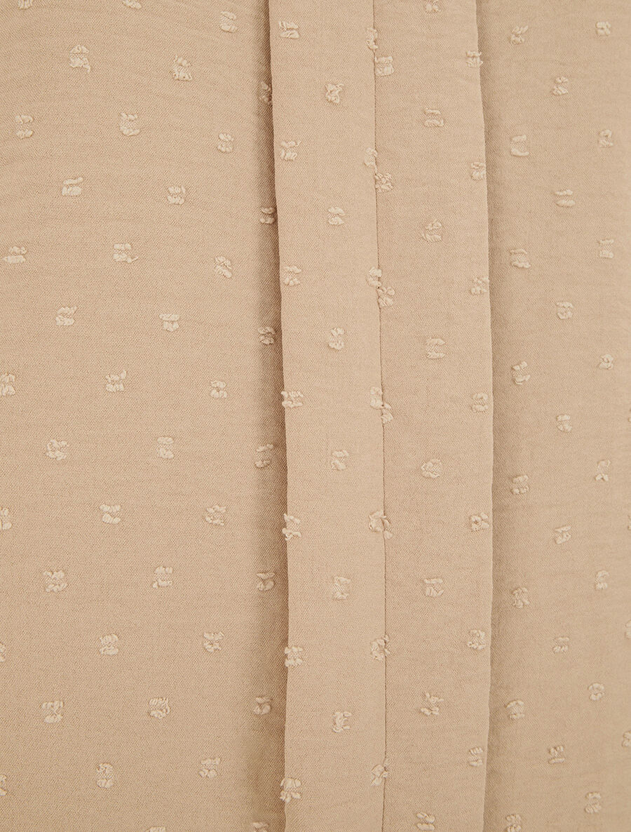 Top à manches courtes et texturé - Beige - 3