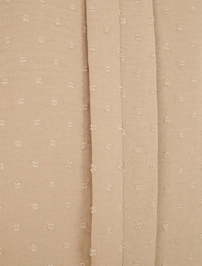 Top à manches courtes et texturé - Beige - 3
