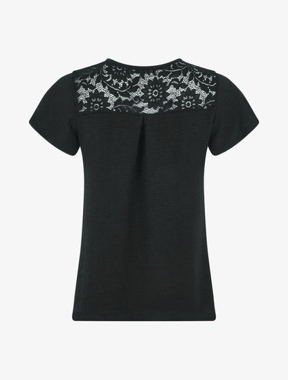 Top fluide en dentelle - Noir - 2