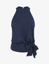 Top ample sans manches uni - Marine - 1