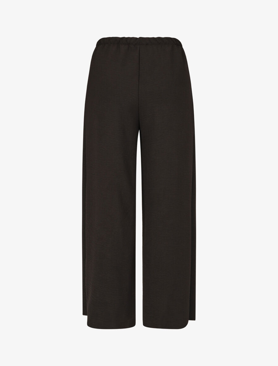 Pantalon ample à pans à nouer - Noir - 2