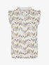 Top à imprimé épi de blé - Beige - 1