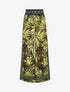 Pantalon fluide coupe flare imprimé tropical - Noir - 1