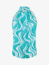 Top graphique sans manches col lavallière - Turquoise - 1