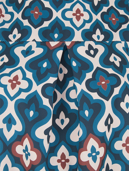 Top sans manches à imprimé mosaïque - Bleu pétrole - 3