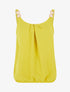 Top uni à bretelles bi-matière - Jaune - 4