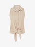 Top à nouer effet texturé - Beige - 1