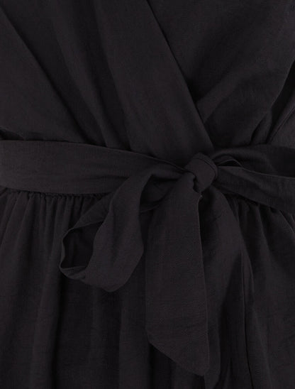 Robe effet portefeuille - Noir - 3