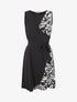 Robe portefeuille sans manches imprimé fantaisie - Noir/blanc - 4