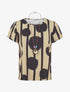 Top droit manches courtes motif abstrait - Beige - 1