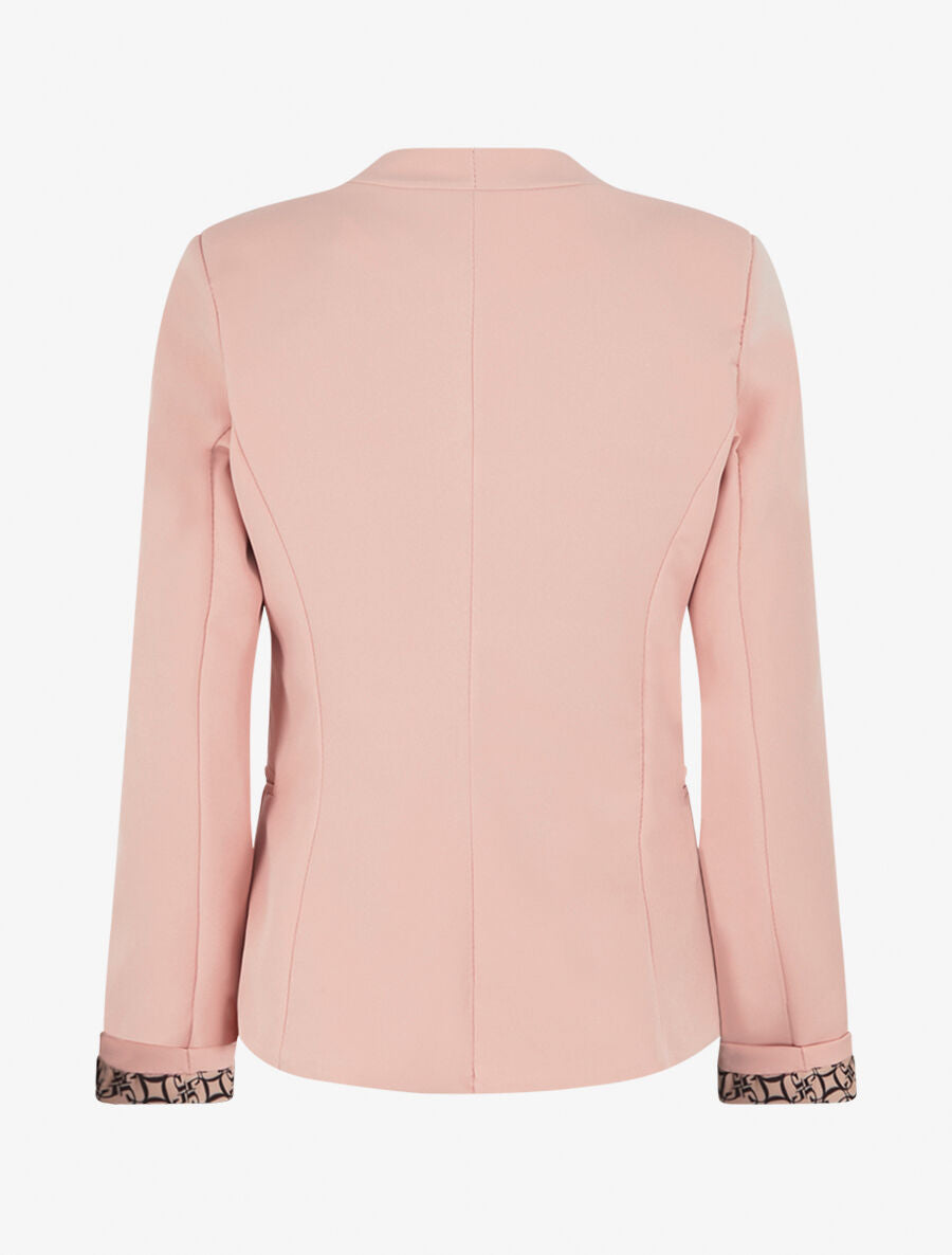 Blazer à manches imprimé graphique - Rose - 2