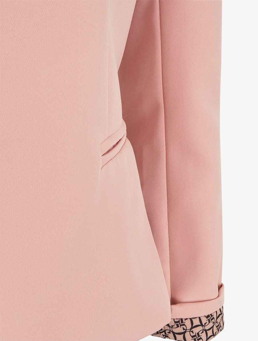 Blazer à manches imprimé graphique - Rose - 3
