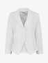 Veste mi-longue à poches décoratives - Blanc - 1