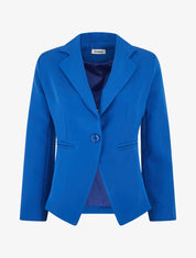 Veste mi-longue à poches décoratives - Bleu roi - 4