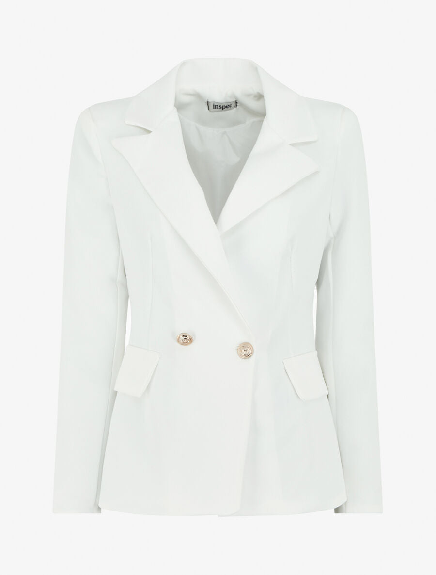 Blazer classique boutonné - Blanc - 1
