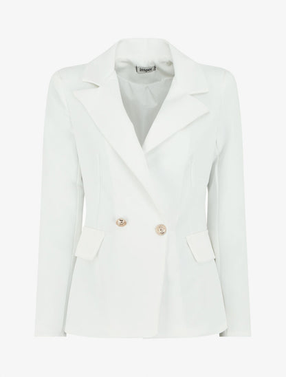 Blazer classique boutonné - Blanc - 1
