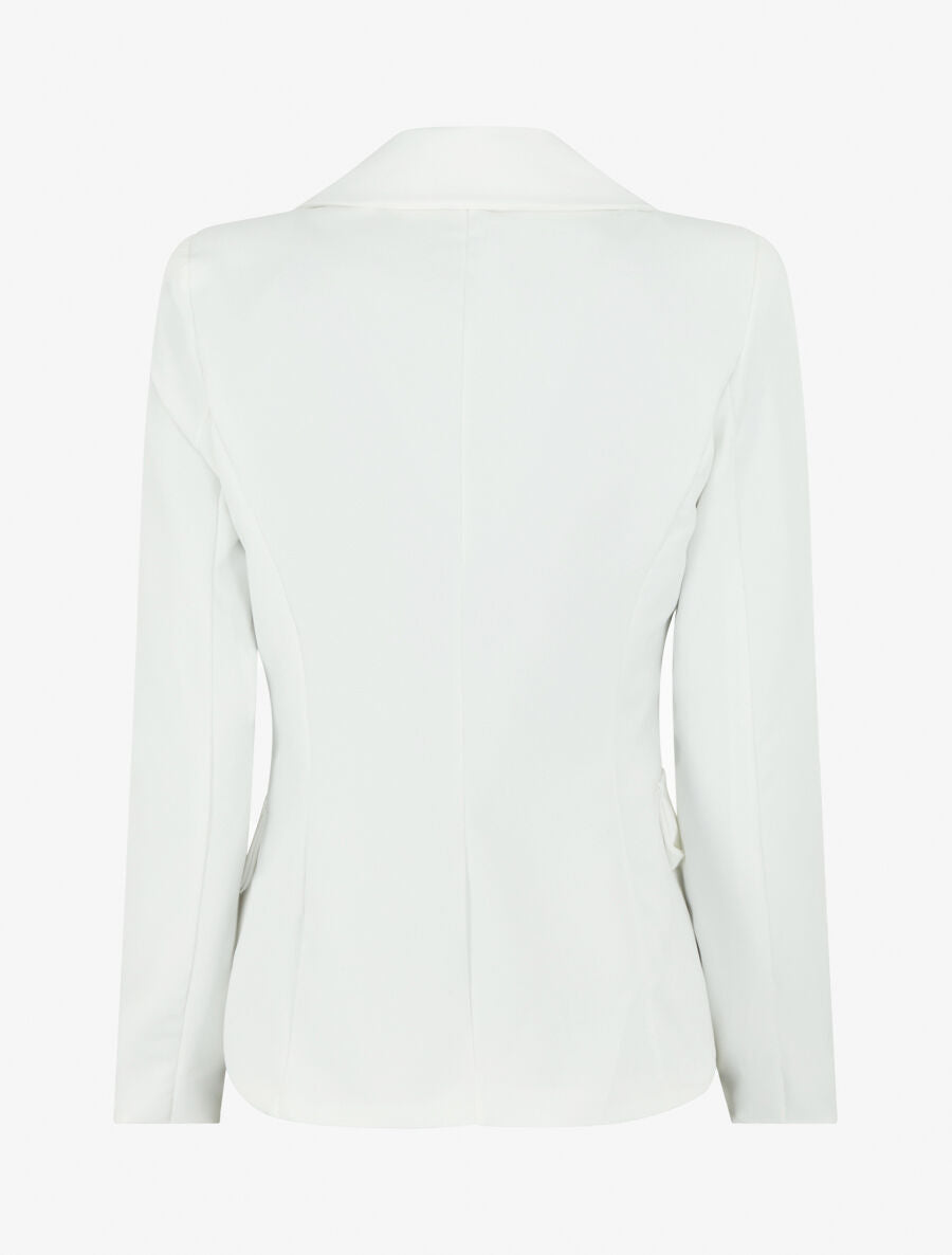 Blazer classique boutonné - Blanc - 2