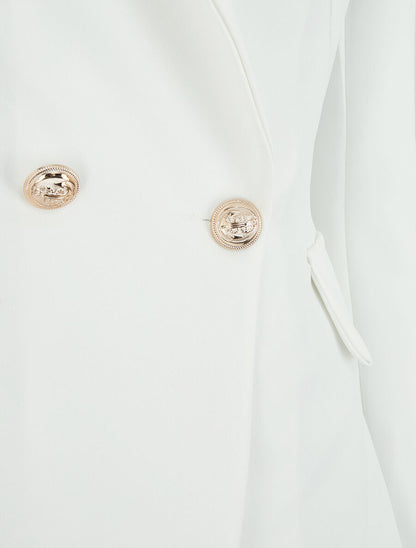 Blazer classique boutonné - Blanc - 3