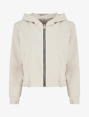Sweat zippé à capuche - Beige - 1