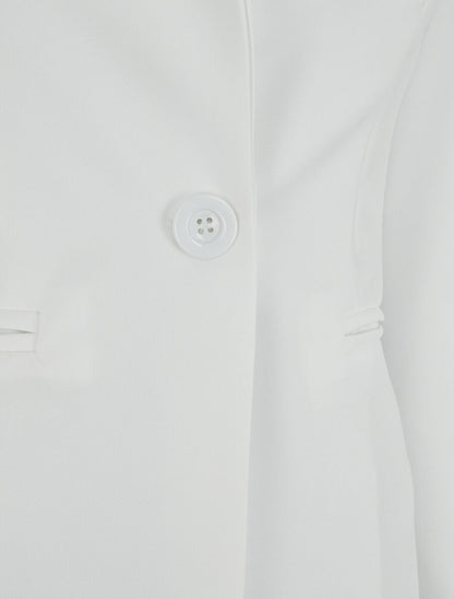 Veste mi-longue classique - Blanc - 3