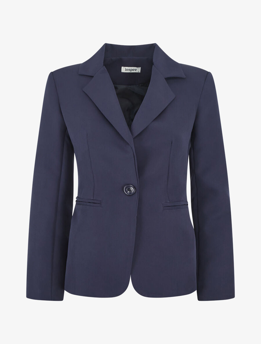 Veste mi-longue classique - Marine - 4