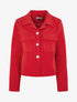 Blazer boutonné à poches - Rouge - 1