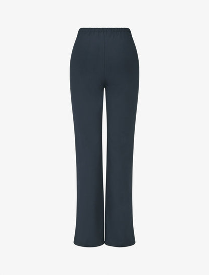 Pantalon uni à boutons décoratifs - Marine - 2