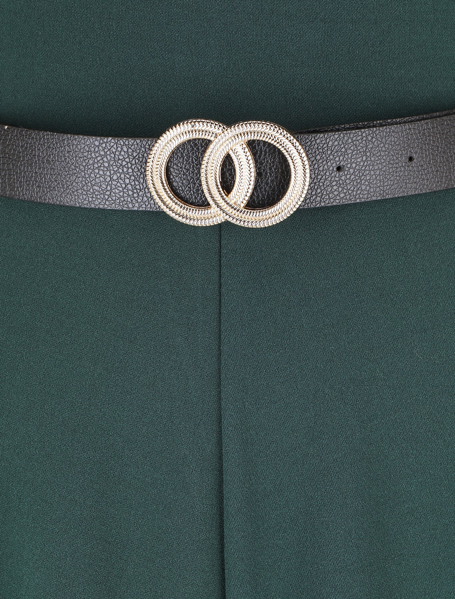 Combinaison ample sans manches unie - Vert foncé - 3