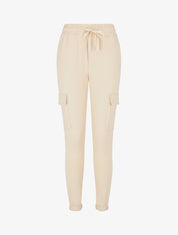 Jogging style cargo taille haute - Beige - 1