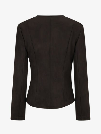 Veste en suédine style perfecto - Noir - 2