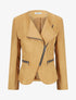 Veste en suédine style perfecto - Camel clair - 1