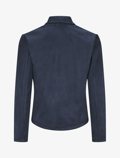 Veste en suédine à pans asymétriques - Marine - 2