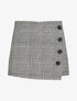 Jupe culotte coupe droite imprimé tartan - Noir - 1