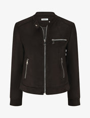 Veste en suédine à poches zippées - Noir - 4