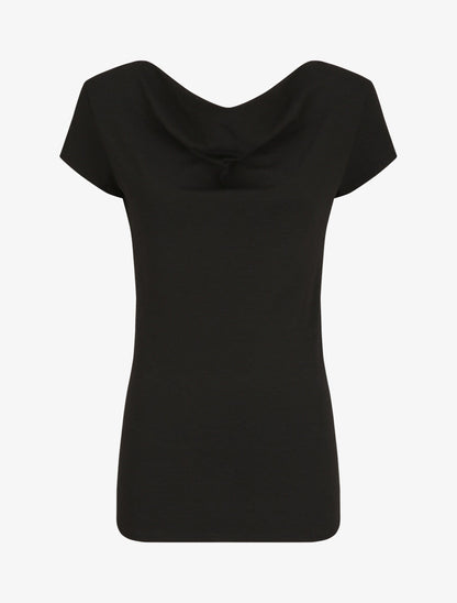 Top droit à détail noeud stylisé - Noir - 4