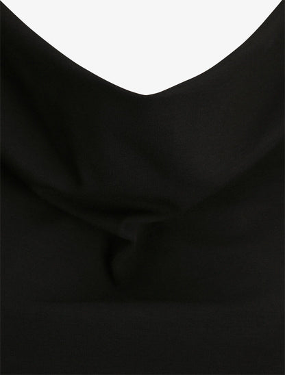 Top droit à détail noeud stylisé - Noir - 3