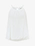 Top évasé texturé sans manches - Blanc - 1