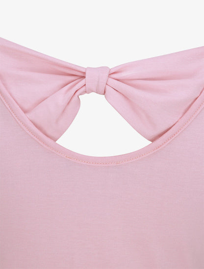 Top droit à détail noeud stylisé - Rose - 3