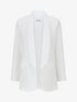 Blazer uni mi-long - Blanc - 1