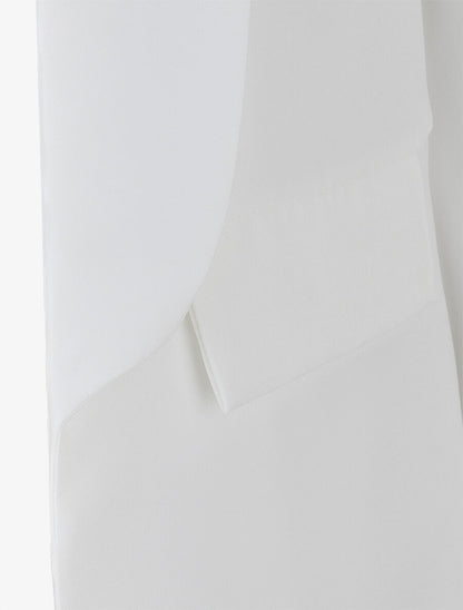 Blazer uni mi-long - Blanc - 3