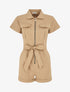 Combishort uni ceinturé et zippé - Camel - 5