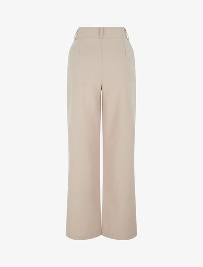 Pantalon ample uni - Beige - 2