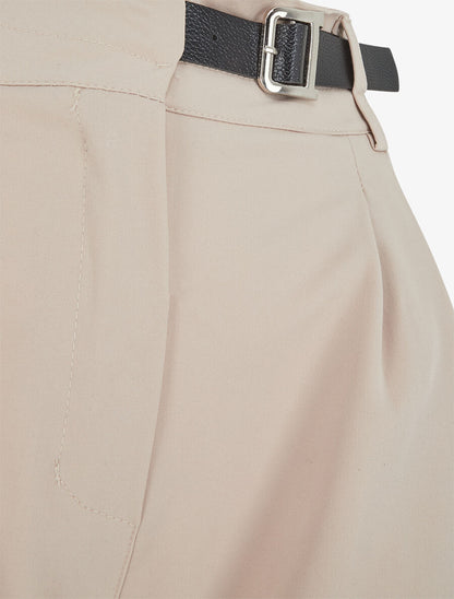 Pantalon ample uni - Beige - 3