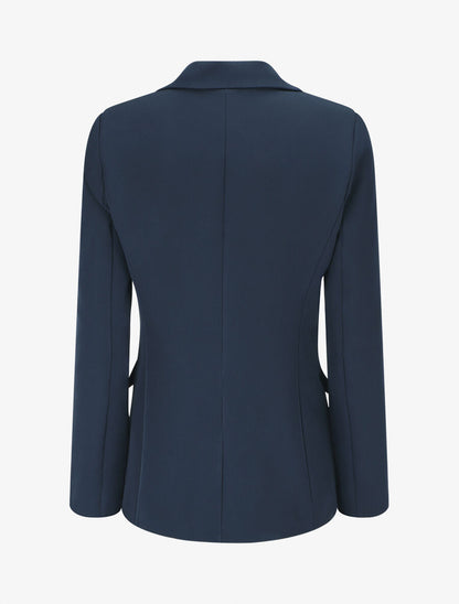 Blazer uni à poches décoratives - Marine - 2