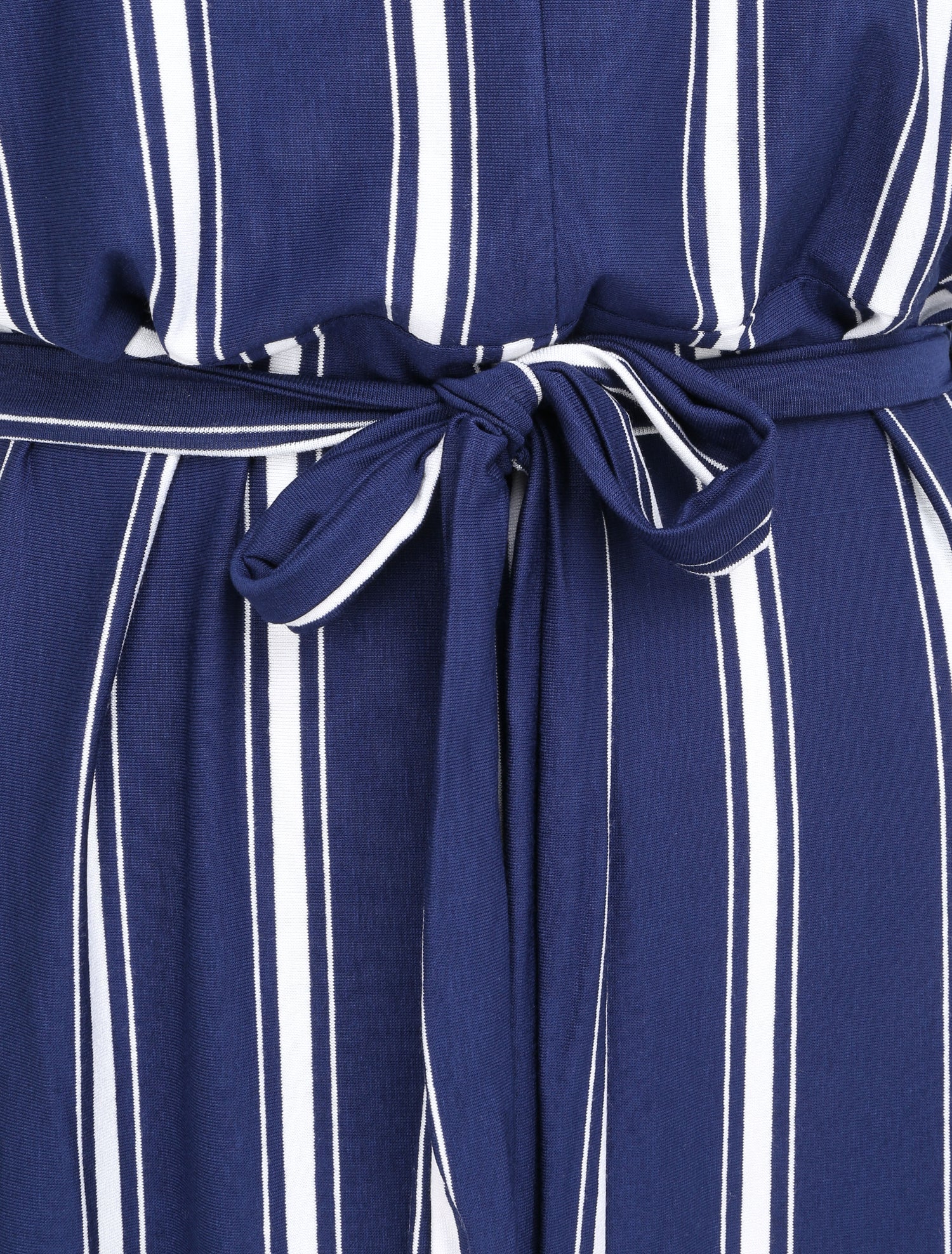 Robe ample rayée à bord arrondi - Marine - 3