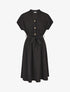 Robe mi-longue élastiquée - Noir - 1