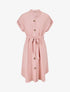 Robe chemise unie ceinturée - Vieux rose - 4