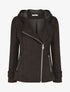 Veste en suédine à capuche - Noir - 1
