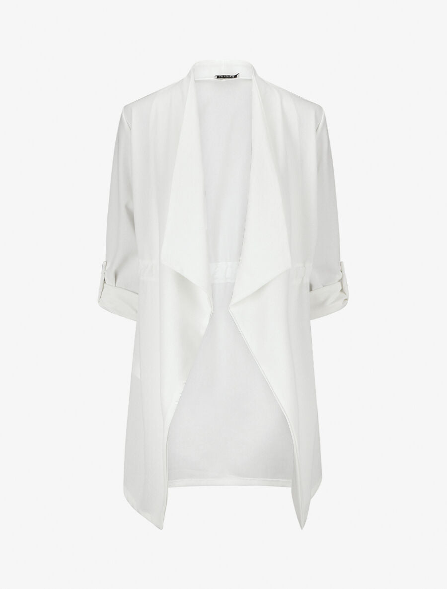 Veste légère à manches retroussables - Blanc - 1