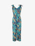 Combinaison ample imprimé tropical - Bleu - 1